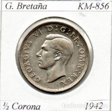 Old Coins of Europe: G. BRETA&Ntilde;A 1942, 1-2 CORONA. KM-856, AG, MBC; 19,95 &euro; 1