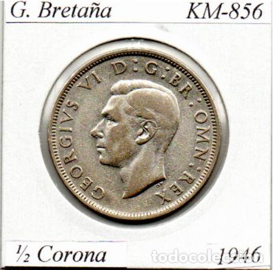 Old Coins of Europe: G. BRETA&Ntilde;A 1946, 1-2 CORONA. KM-856, AG, MBC; 19,95 &euro; 1