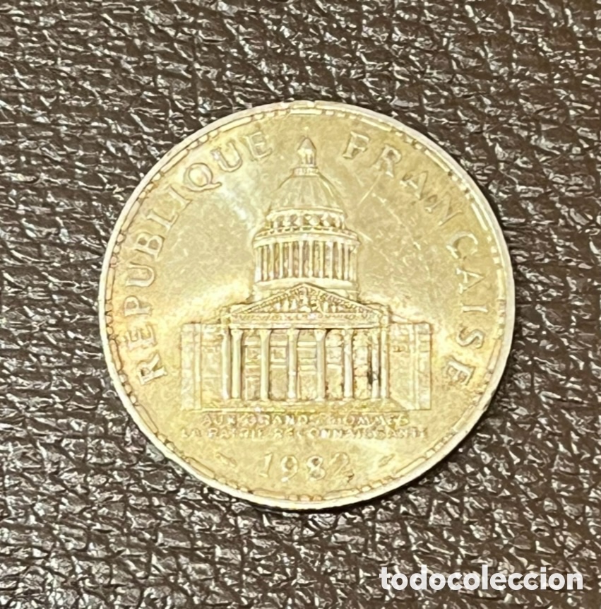 Old Coins of Europe: Moneda. Republique Francaise. Plata. 100 Francs. 1982.