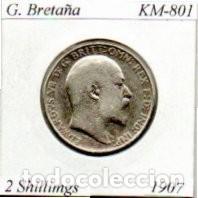 Old Coins of Europe: GRAN BRETA&Ntilde;A 1907, 2 SHILLINGS, KM-801. AG; 49,95 &euro; 1