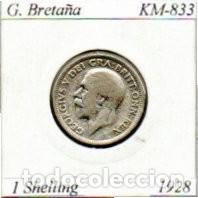 Monete antiche di Europa: GRAN BRETA&Ntilde;A 1928, 1 SHILLING, KM-833. AG, EBC; 4,95 &euro; 1