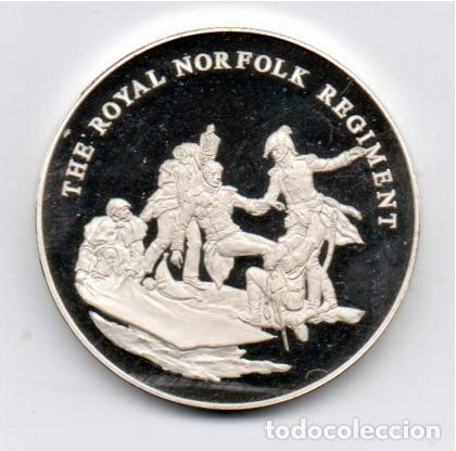 Moedas antigas da Europa: MEDALLA REGIMIENTO REAL DE NORFORK, BATALLA DE LA CORU&Ntilde;A 1809, AG, 45 gm, PROOF; 89,95 &euro; 1