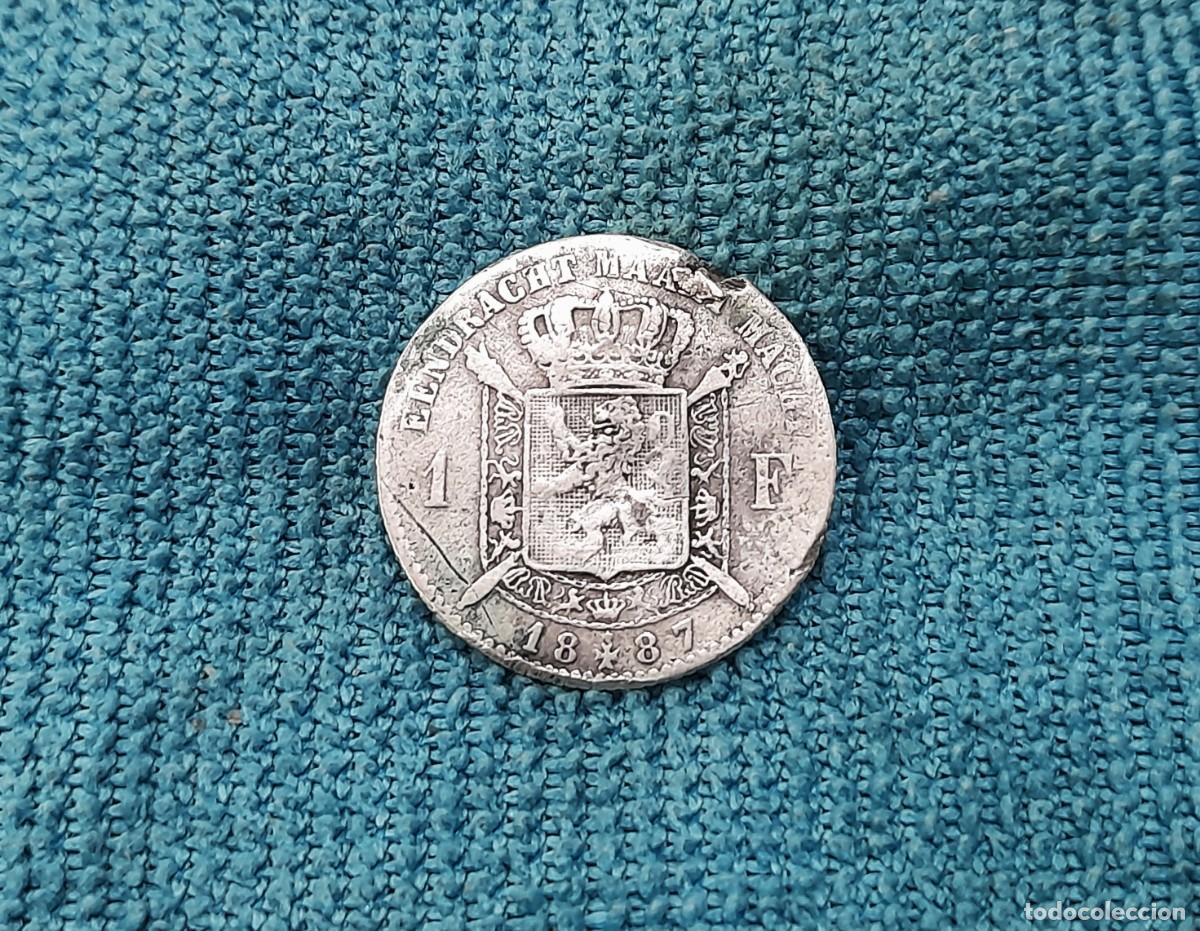 Moedas antigas da Europa: Belgica, 1 Franc 1887