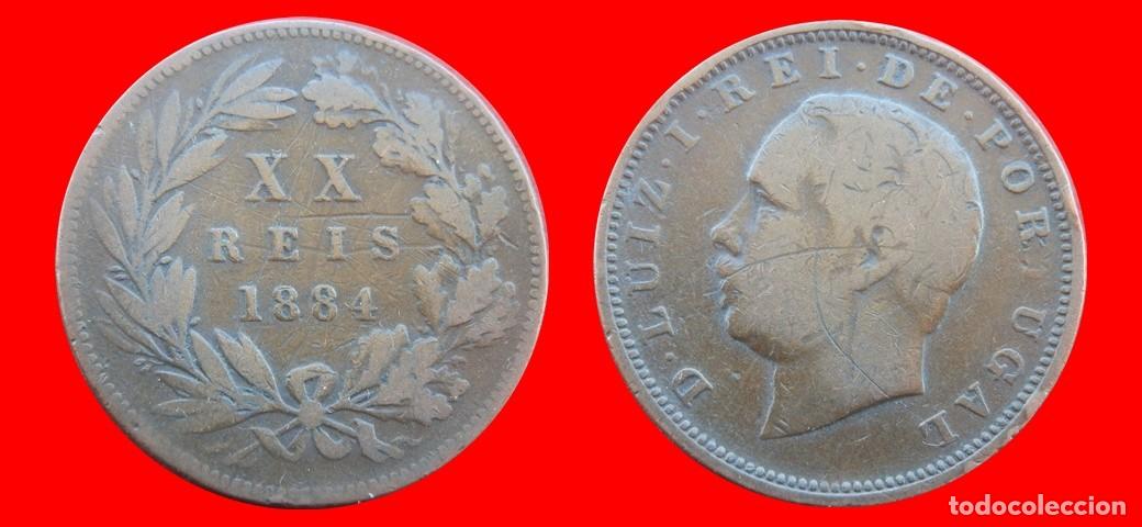 Old Coins of Europe: 20 REIS 1884 PORTUGAL-156676