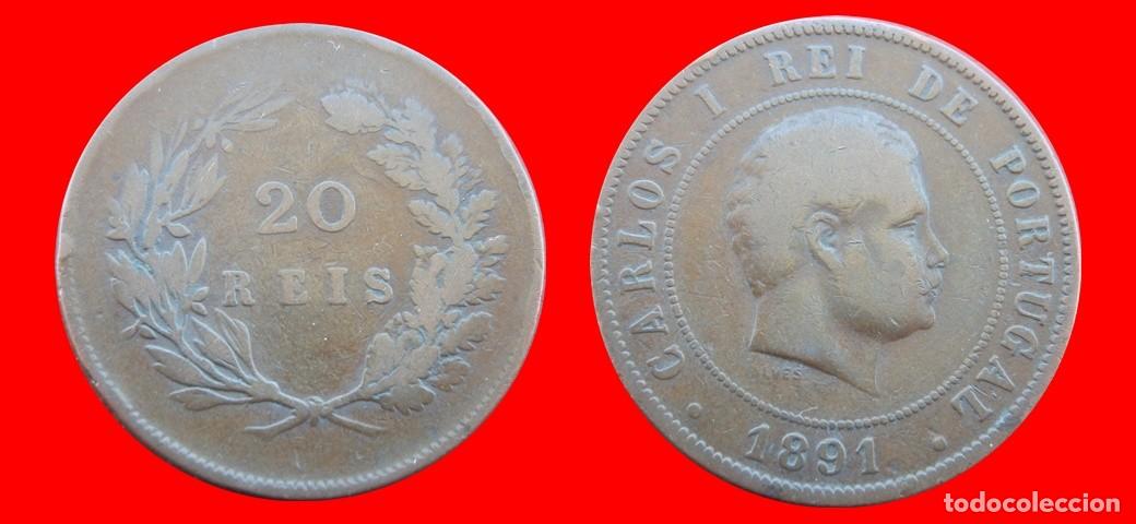 Old Coins of Europe: 20 REIS 1891 PORTUGAL-156677