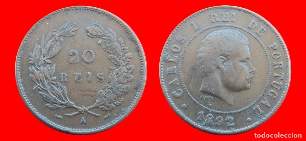 Old Coins of Europe: 20 REIS 1892 PORTUGAL-156678