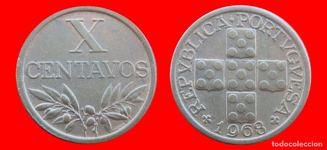 Old Coins of Europe: 10 CENTAVOS 1968 PORTUGAL-156682