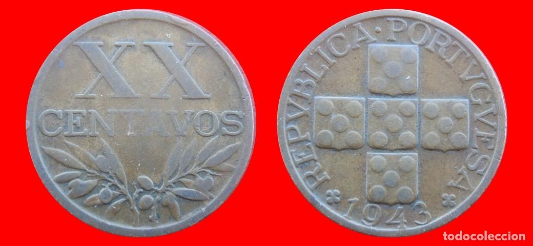 Monete antiche di Europa: 20 CENTAVOS 1943 PORTUGAL-156684
