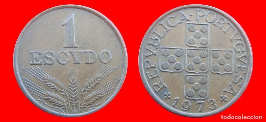 Old Coins of Europe: 1 ESCUDO 1973 PORTUGAL-156701