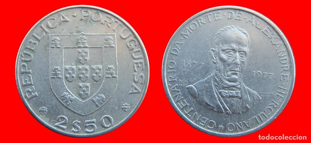 Old Coins of Europe: 2,5 ESCUDOS 1977 PORTUGAL-156707