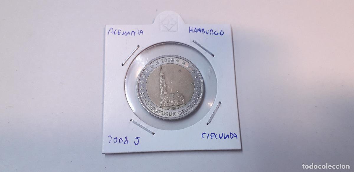 Monete antiche di Europa: 003852NUM-X0094-Alemania 2 &euro; -2008J - Presidencia de Hamburgo en el Bundesrat -encartonada