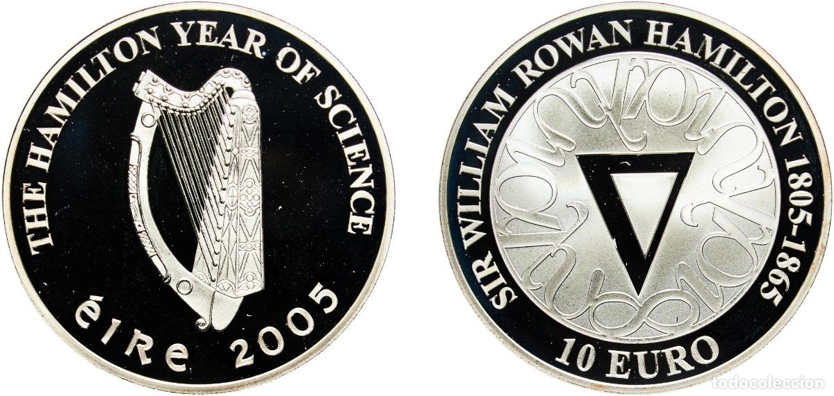 Monete antiche di Europa: Ireland Republic 2005 10 Euro (Sir William R. Hamilton) Silver (.925) (30000) 28.35g PF KM 44