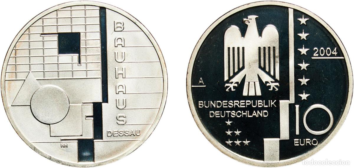Alte M&uuml;nzen aus Europa: Germany Federal Republic 2004 A 10 Euros (Bauhaus Dessau) Silver (.925) Berlin Mint (300000) 18.1g