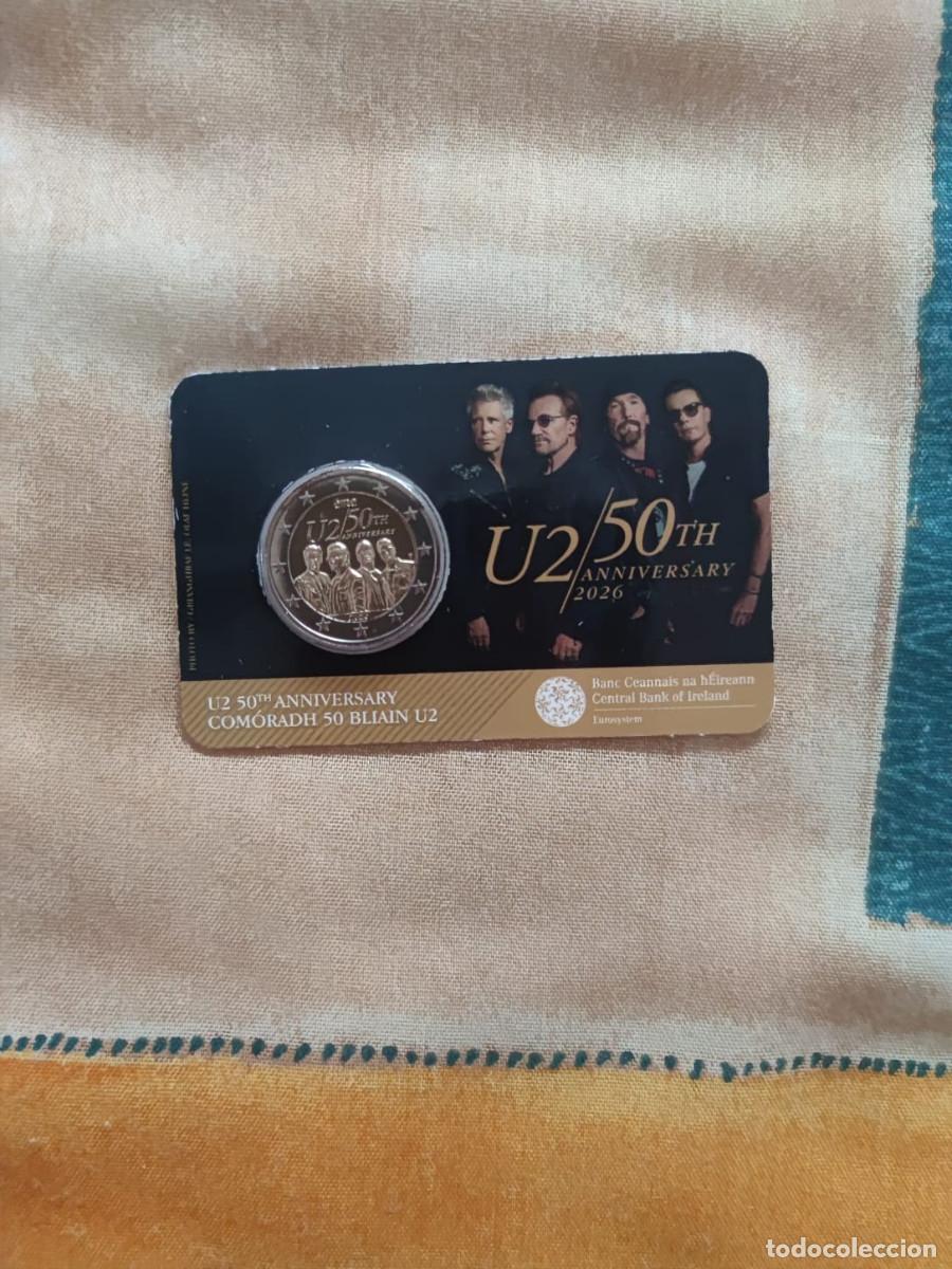 Monete antiche di Europa: 2 euros euro Irlanda U2 2026 BU coincard