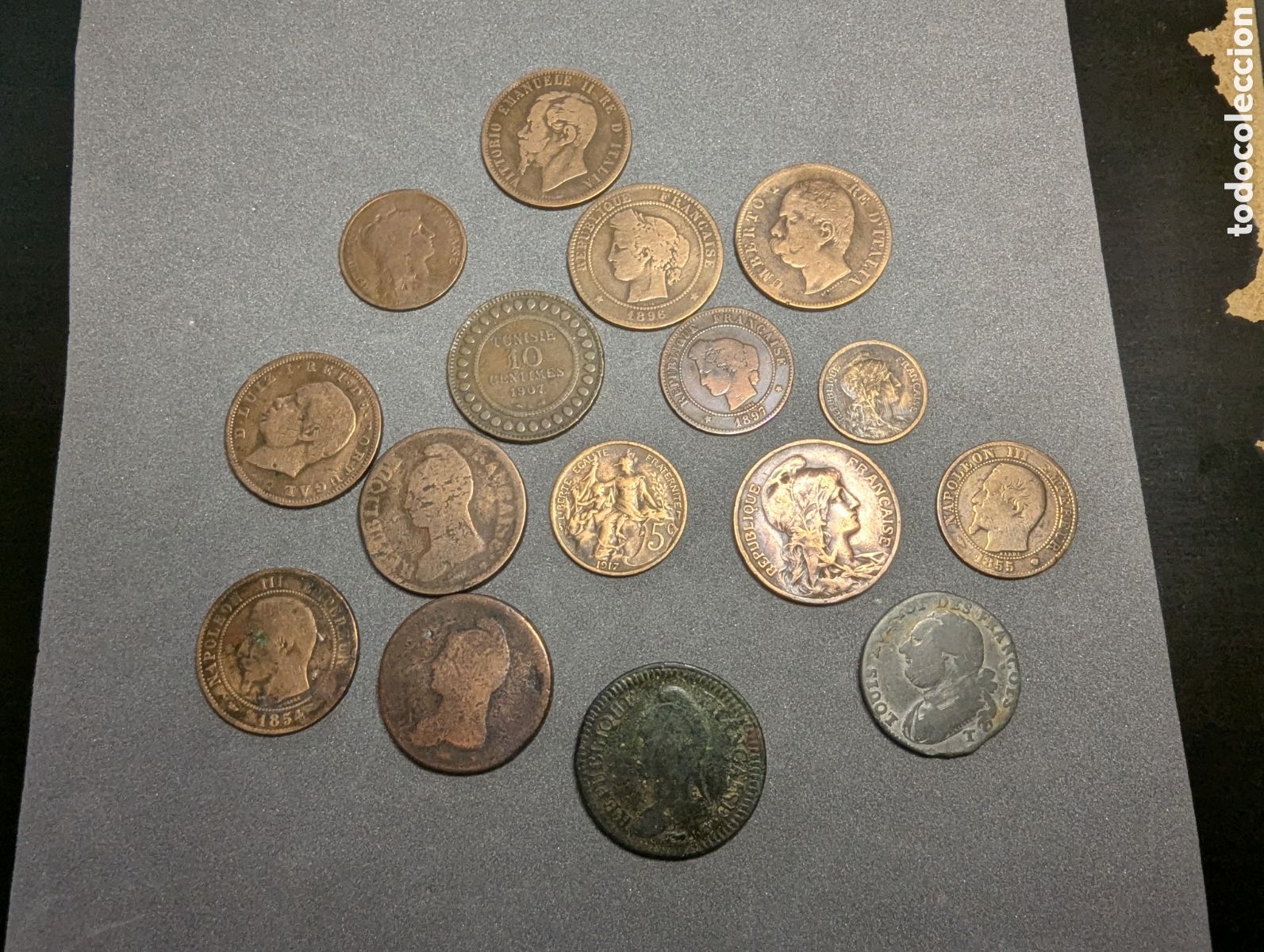 Moedas antigas da Europa: Lote 16 cobres y bronces siglo XVIII y XIX