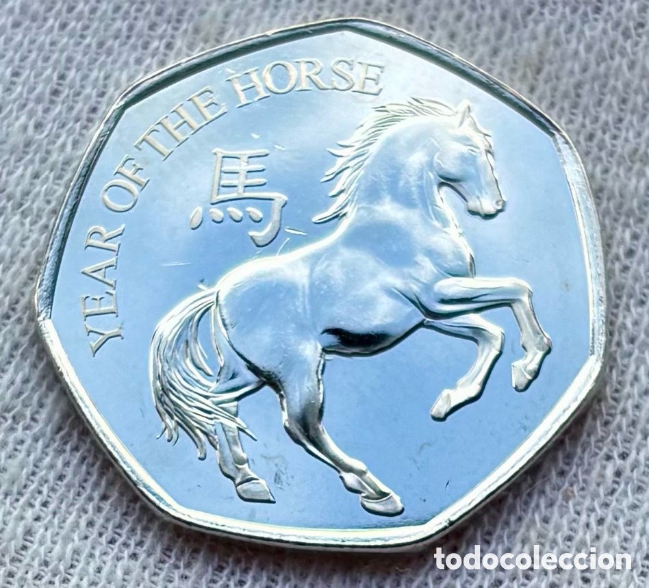 Alte M&uuml;nzen aus Europa: Moneda GIBRALTAR 50 Peniques 2026 SC Caballo. Pence