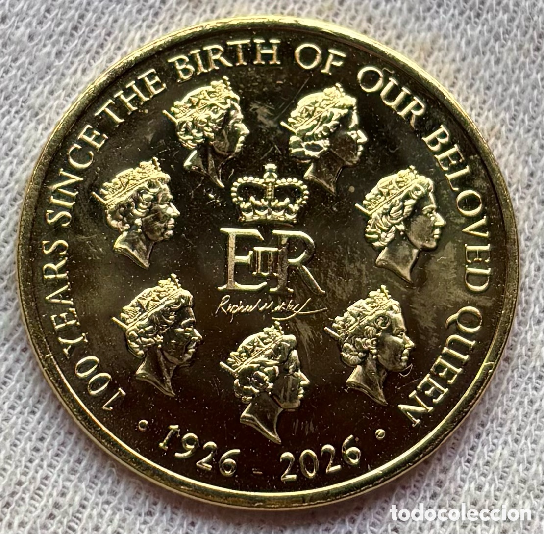 Monnaies anciennes de Europe: Moneda GIBRALTAR 5 Libras 2026 SC. Pounds. 100 A&ntilde;os Nacimiento