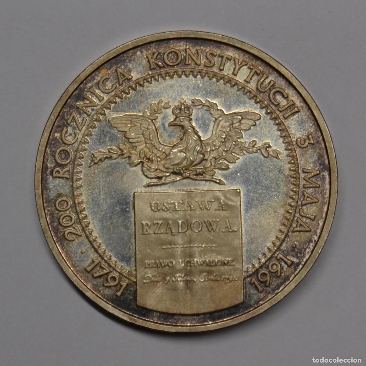 Moedas antigas da Europa: POLONIA - 200000 ZLOTYCH 1991 - 200 ANIVERSARIO CONSTITUCI&Oacute;N - LOTE 5750