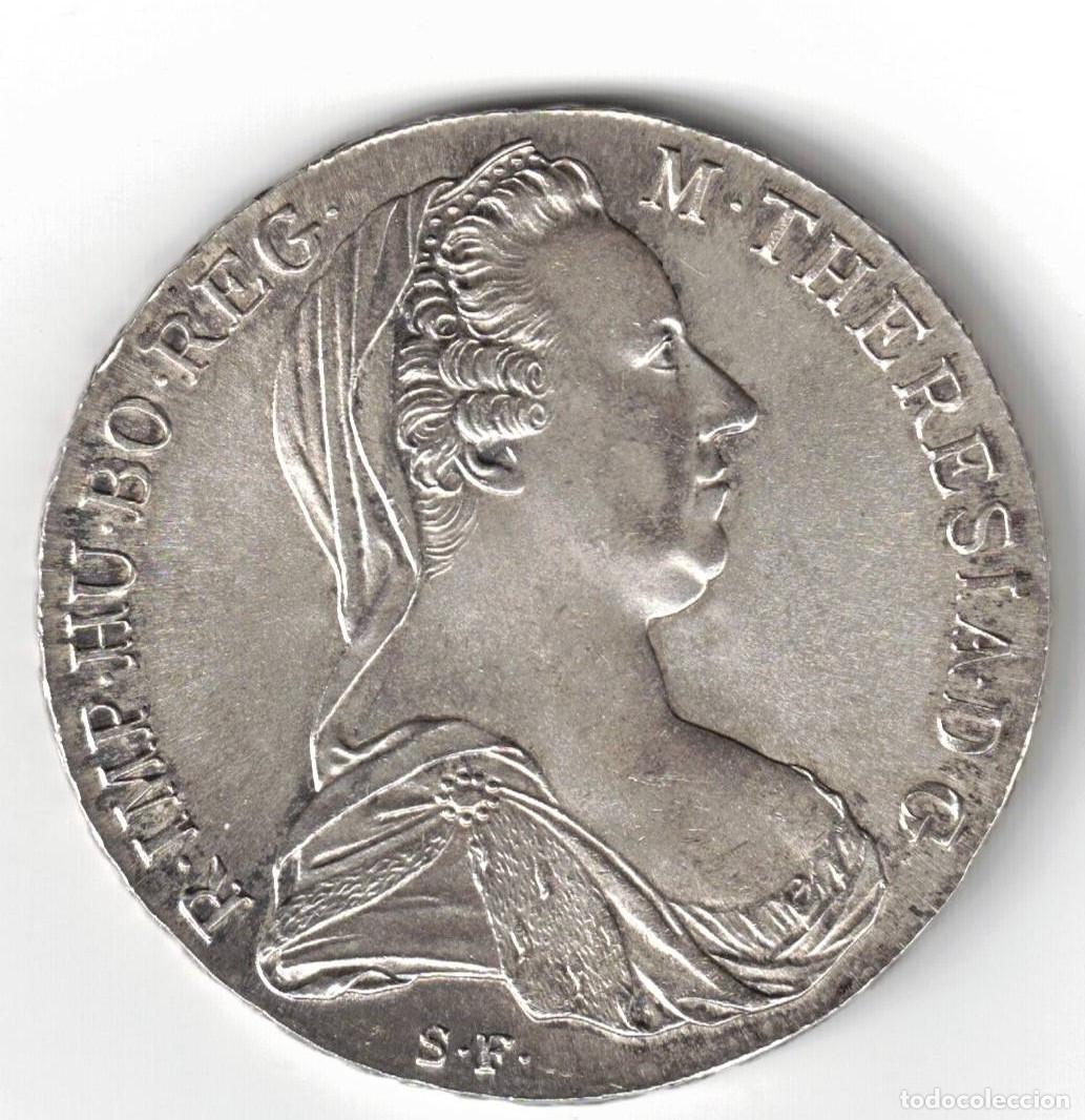 Moedas antigas da Europa: MONEDA AUSTRIA THALER 1780 EMPERATRIZ MARIA TERESA REACU&Ntilde;ACION OFICIAL PLATA