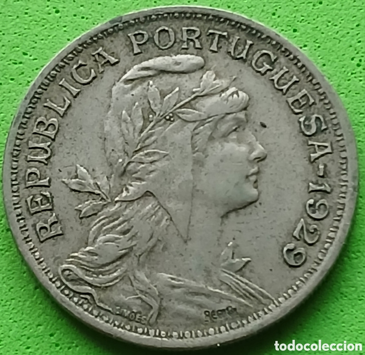 Moedas antigas da Europa: Portugal 50 centavos 1929 km#577