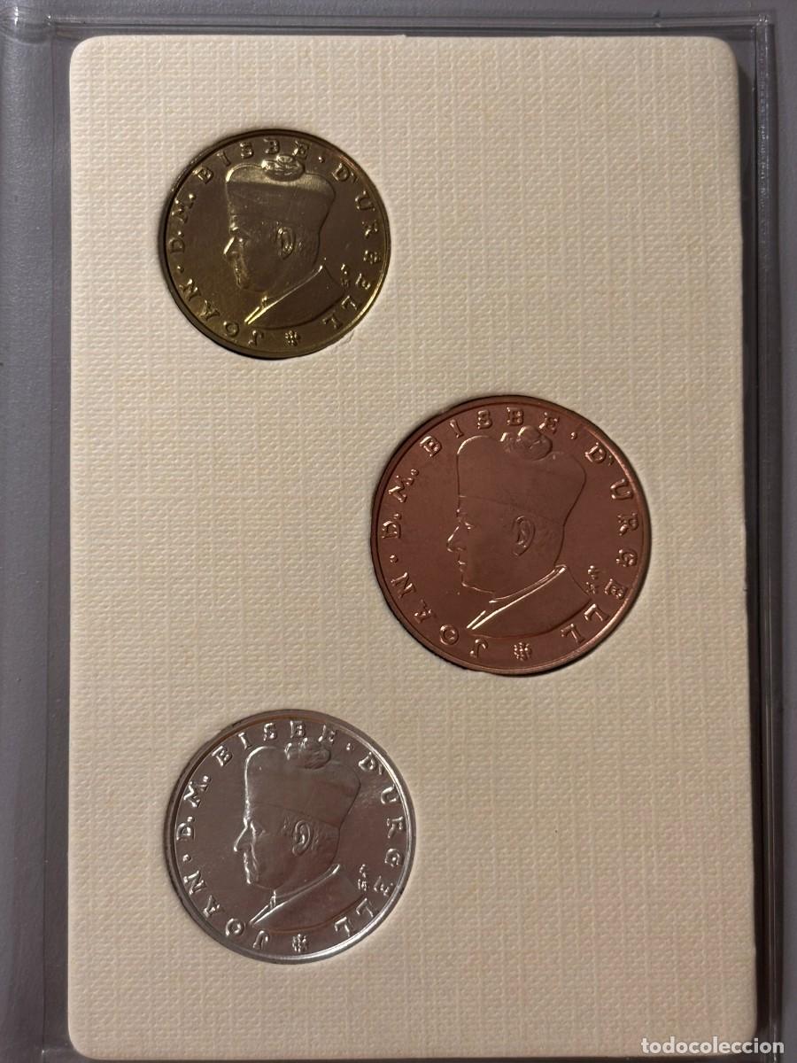 Moedas antigas da Europa: Diners - Andorra - Monedas de 1, 5 y 10 Diners - Joan D.M. Bisbe d'Urgell