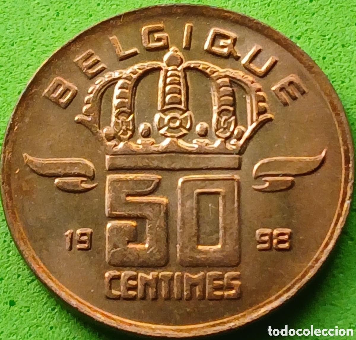 Alte M&uuml;nzen aus Europa: B&eacute;lgica 50 c&eacute;ntimos 1998 km#148 Belgique