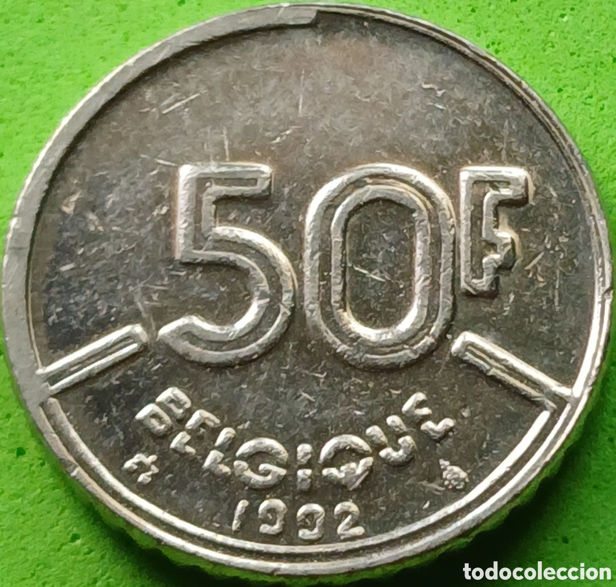 Alte M&uuml;nzen aus Europa: B&eacute;lgica 50 francos 1992 km#168 Belgique