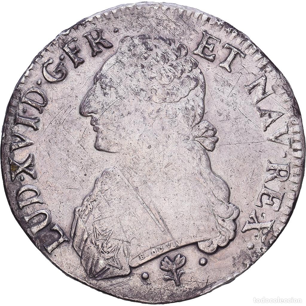 Moedas antigas da Europa: [#1203480] Francia, Louis XVI, Ecu aux branches d'olivier, 1788, Bayonne, Plata, MBC