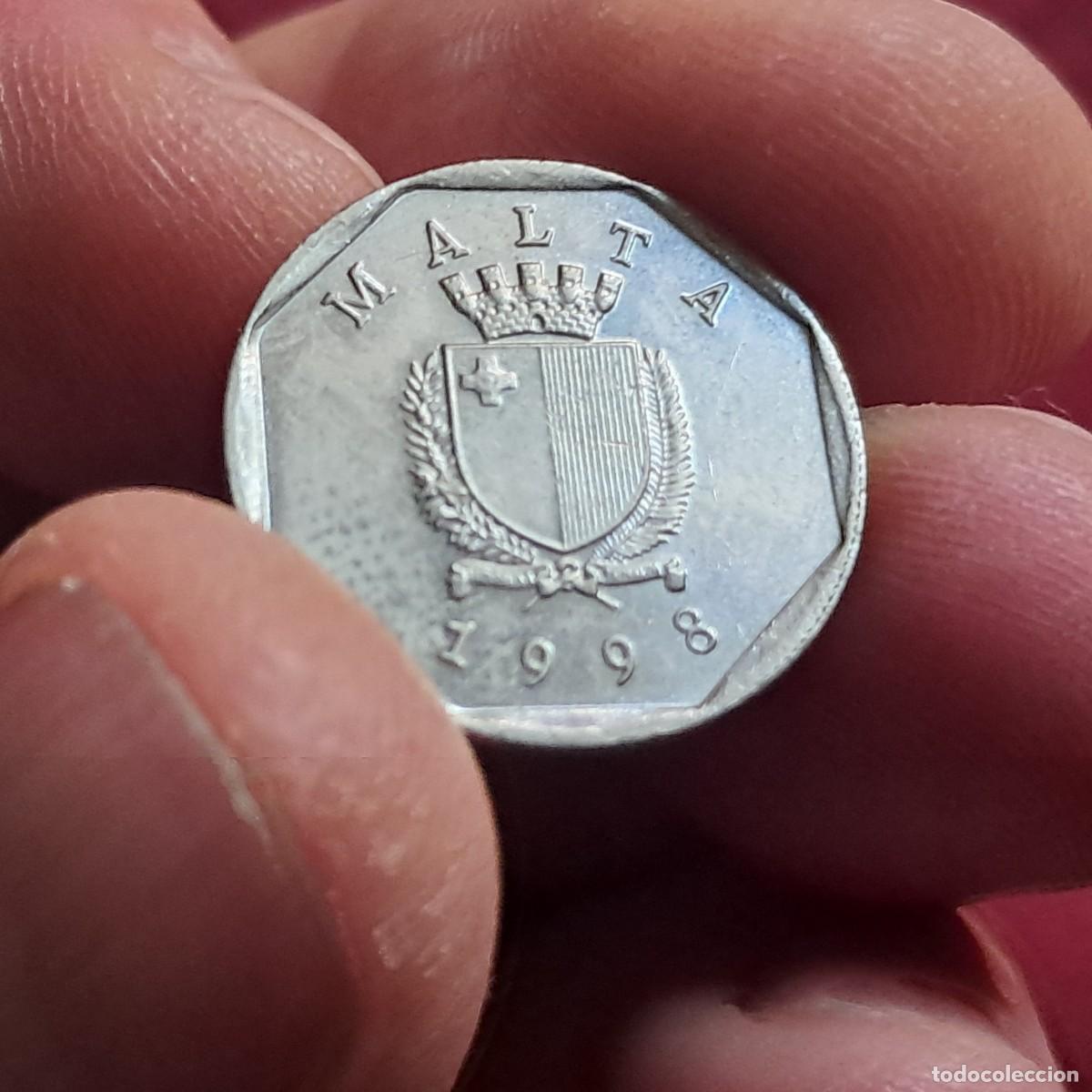Old Coins of Europe: MONEDA DE MALTA 5 CENTS 1998, F KM# 95, Sch&ouml;n# 94, N# 1780.