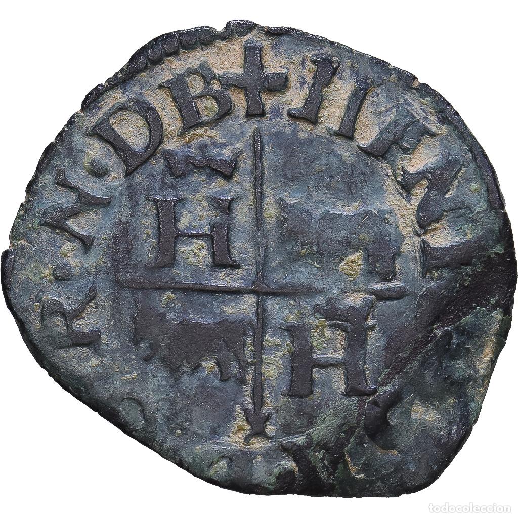 Old Coins of Europe: [#1547533] Lordship of B&eacute;arn, Henri IV, Vaquette, 1589-1610, Vell&oacute;n, BC+