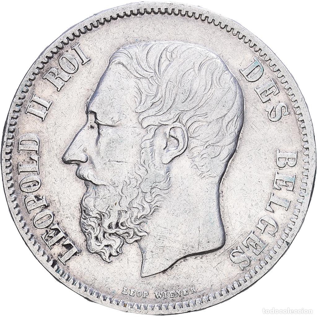 Monete antiche di Europa: [#1552439] B&eacute;lgica, Leopold II, 5 Francs, 5 Frank, 1869, Brussels, Plata, MBC, KM:24