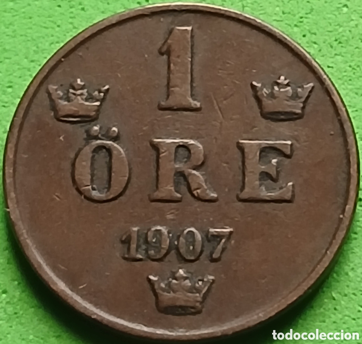 Moedas antigas da Europa: Suecia 1 ore 1907 km#768