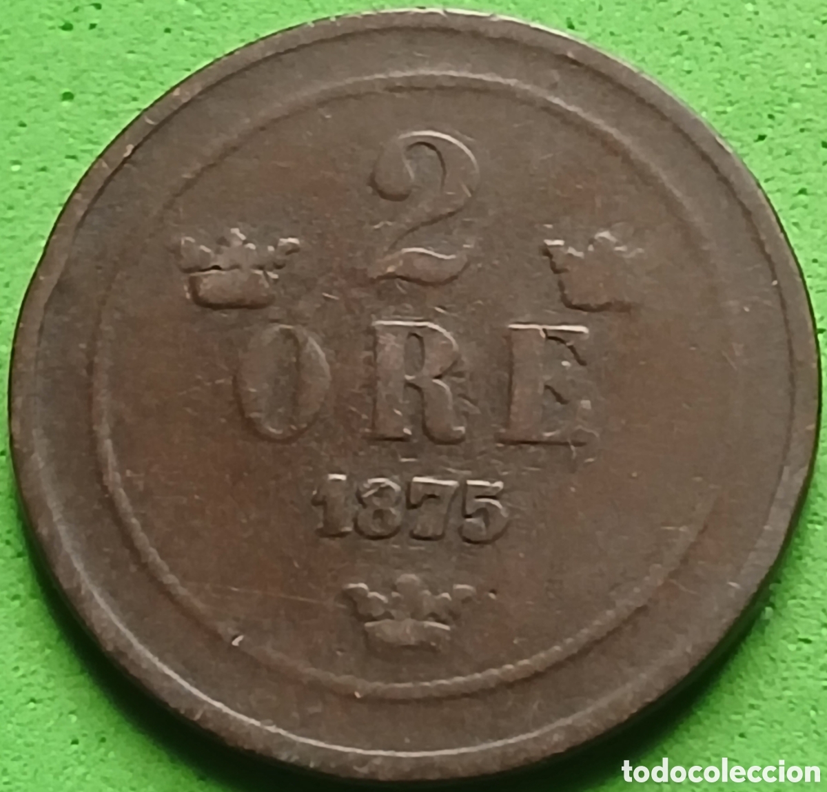 Monete antiche di Europa: Suecia 2 ore 1875 km#735