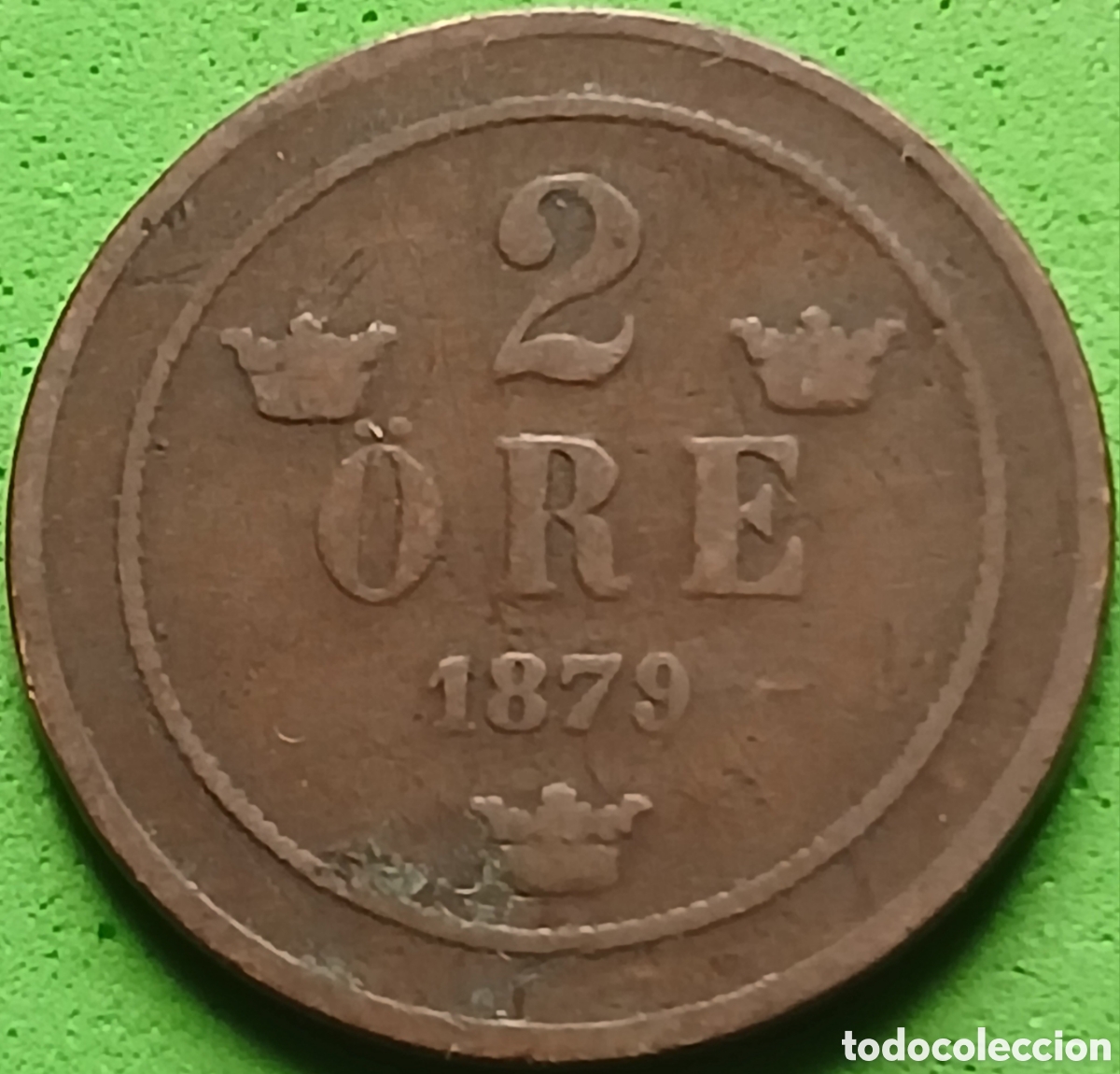Monete antiche di Europa: Suecia 2 ore 1879 km#746 poco com&uacute;n!!
