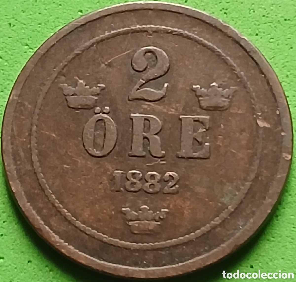 Monete antiche di Europa: Suecia 2 ore 1882 km#746