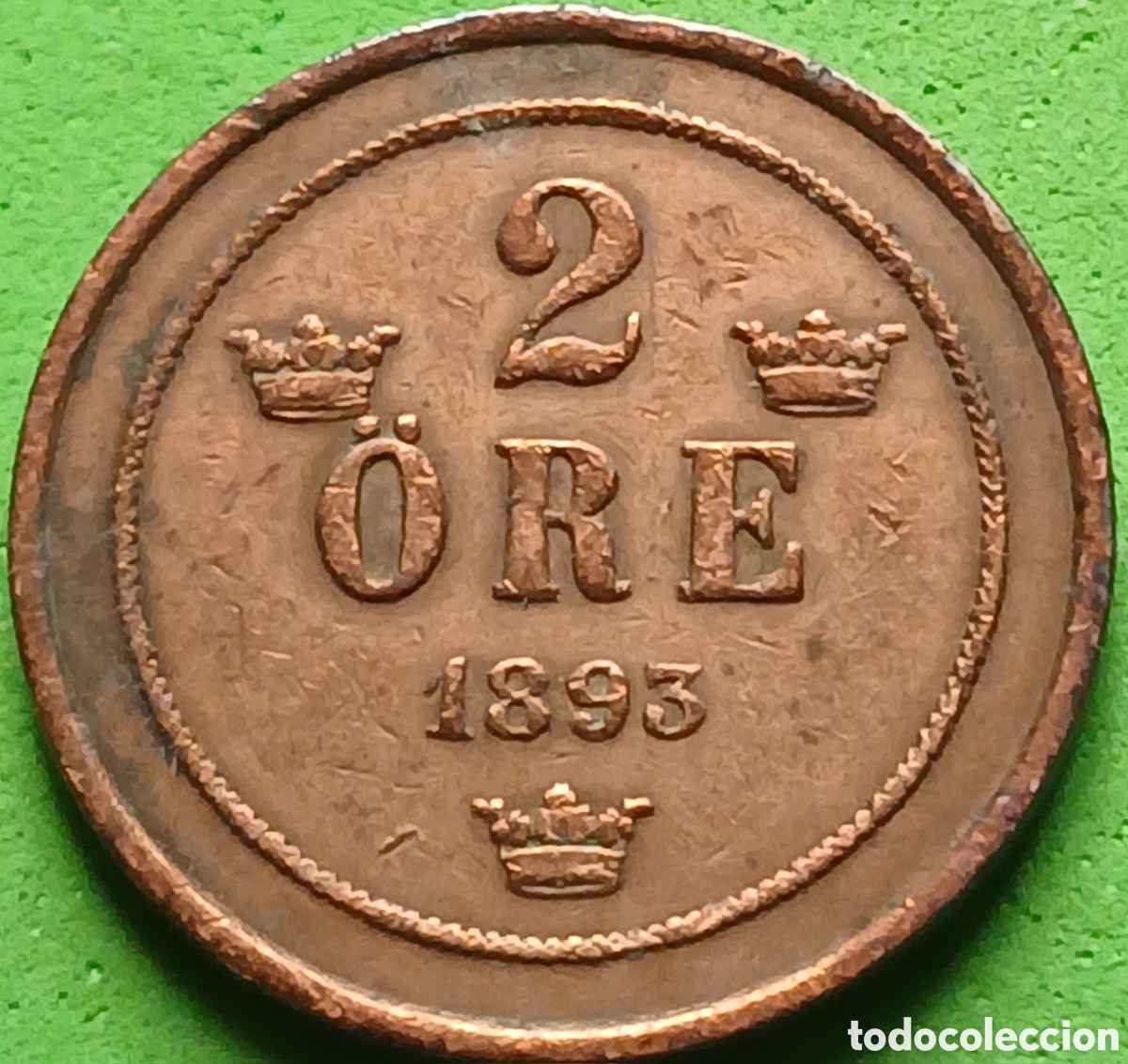 Monete antiche di Europa: Suecia 2 ore 1893 km#746 poco com&uacute;n