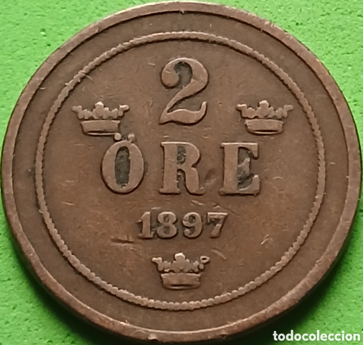 Monete antiche di Europa: Suecia 2 ore 1897 km#746