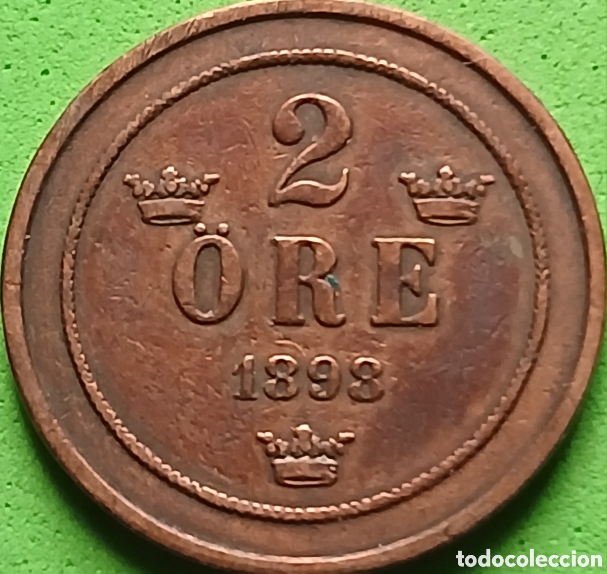 Monete antiche di Europa: Suecia 2 ore 1898 km#746