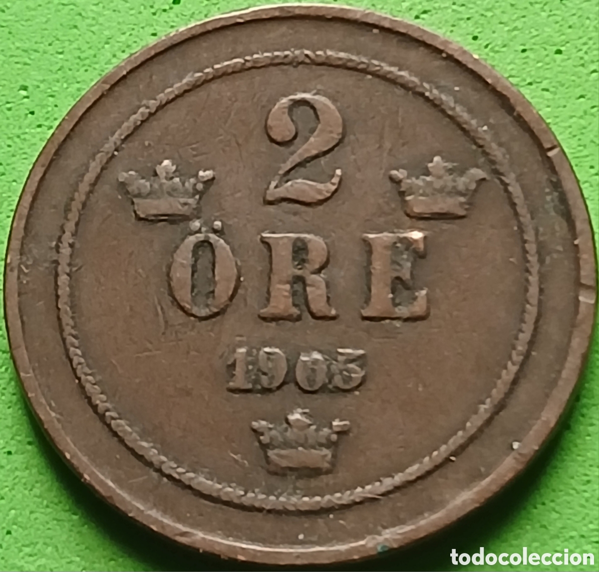 Monete antiche di Europa: Suecia 2 ore 1905 km#746