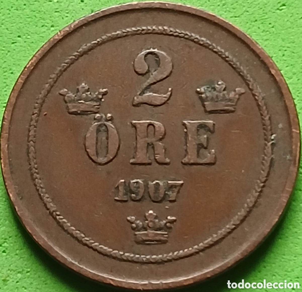 Monete antiche di Europa: Suecia 2 ore 1907 km#769