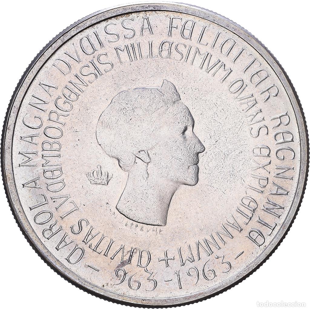 Monnaies anciennes de Europe: [#1547684] Luxemburgo, Charlotte, 250 Francs, Millennium of the city of Luxembourg, 1963