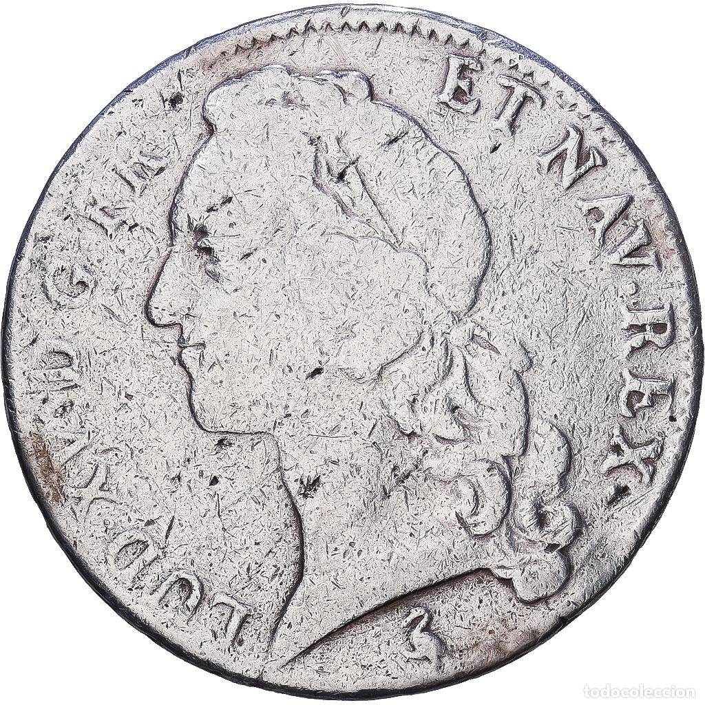 Monedas antiguas de Europa: [#1547814] Francia, Louis XV, &Eacute;cu au bandeau, 1758, Paris, Plata, BC+, Gadoury:322