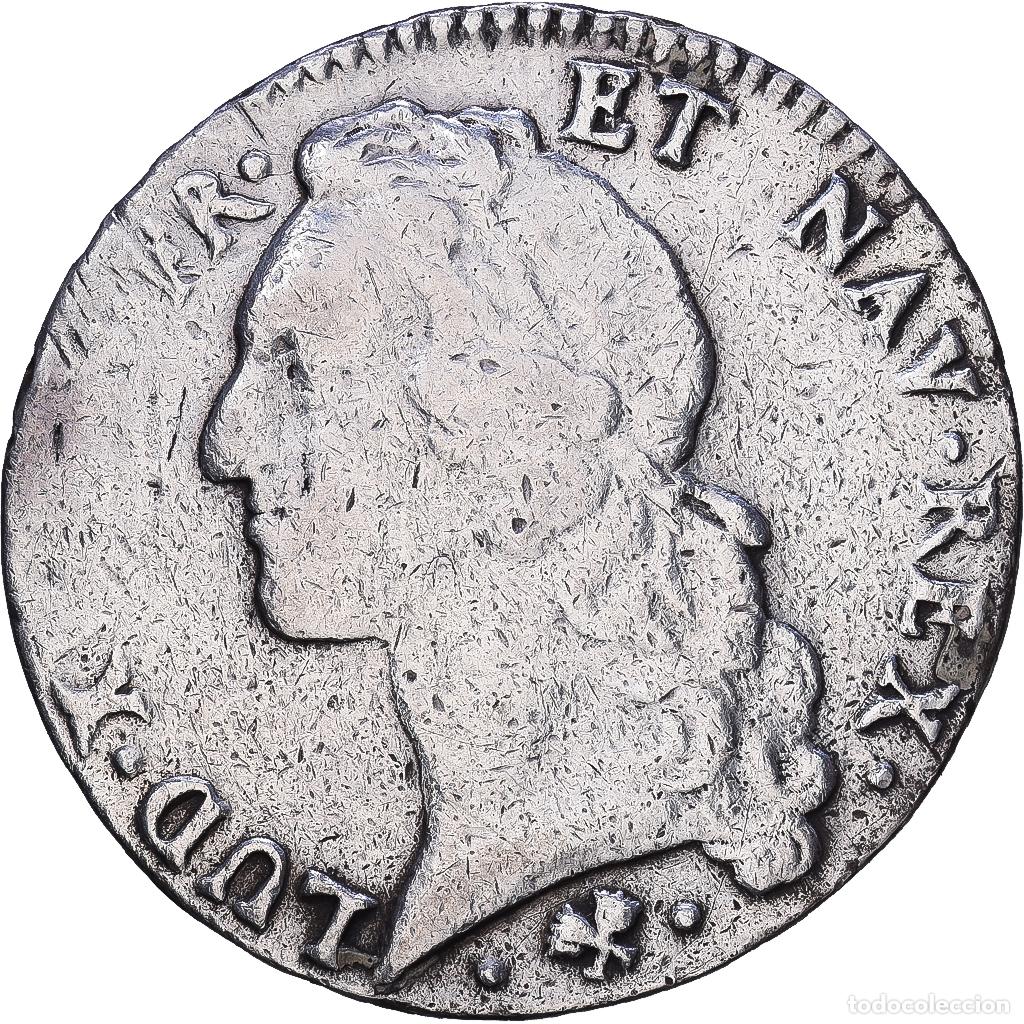 Moedas antigas da Europa: [#1547815] Francia, Louis XV, &Eacute;cu au bandeau, 1767, Bayonne, Plata, BC, Gadoury:322