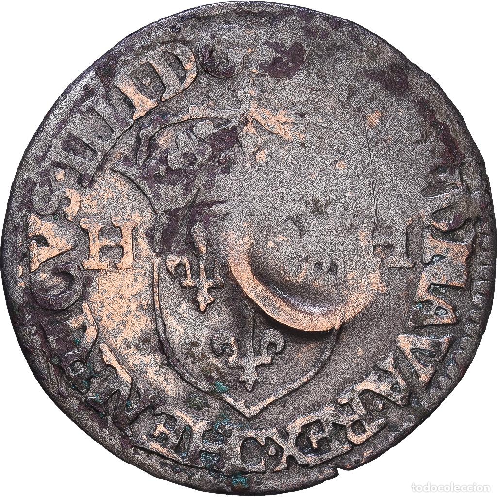 Monedas antiguas de Europa: [#1547929] Francia, Henri IV, Douzain aux deux H, 1596, Saint-L&ocirc;, 2e type, Vell&oacute;n, BC+