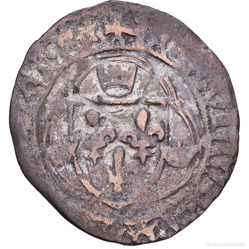 Monete antiche di Europa: [#1547924] Francia, Louis XI, Blanc &agrave; la couronne, 1461, Angers, Vell&oacute;n, BC, Duplessy:550