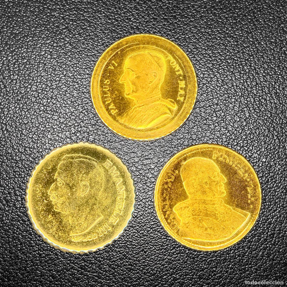 Alte M&uuml;nzen aus Europa: 3x Worlds Smallest 8k Gold Coins