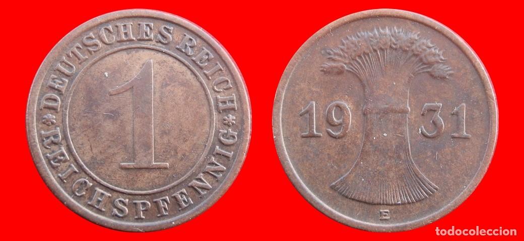 Monete antiche di Europa: 1 REICHSPFENNIG 1931E WEIMAR ALEMANIA-156729