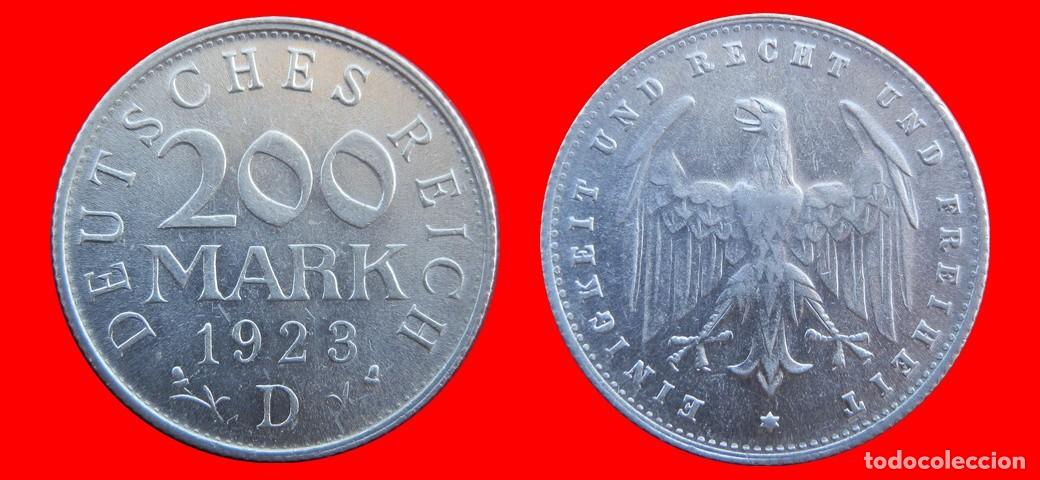 Alte M&uuml;nzen aus Europa: 200 MARCOS 1923D WEIMAR ALEMANIA-156753