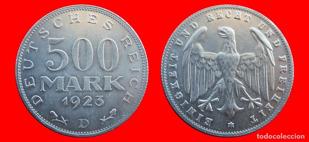 Alte M&uuml;nzen aus Europa: 500 MARCOS 1923D WEIMAR ALEMANIA-156755