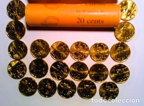 Monnaies anciennes de Europe: Lote 40 m. Cartucho Cerrado Oficial y 20 C&eacute;ntimos Francia 1999 - SC